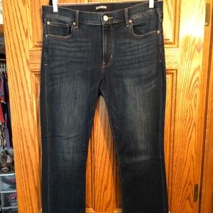 Express Mid Rise Barely Boot Jeans Long